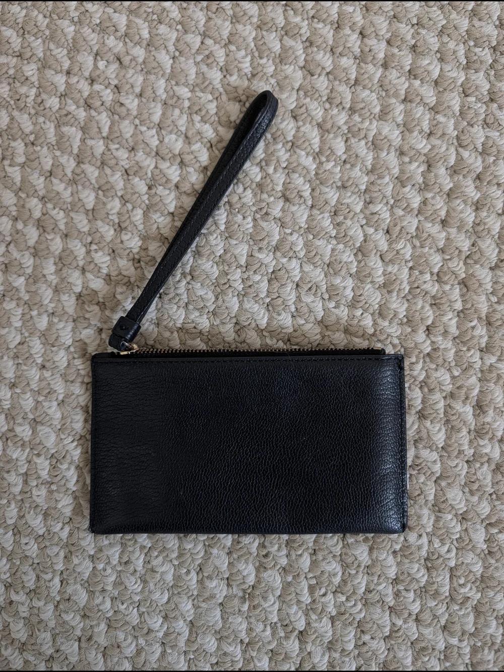 Cole Haan Black Leather Wristlet Clutch